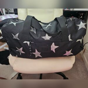 Victoria's Secret Pink Black and Silver Star Bag